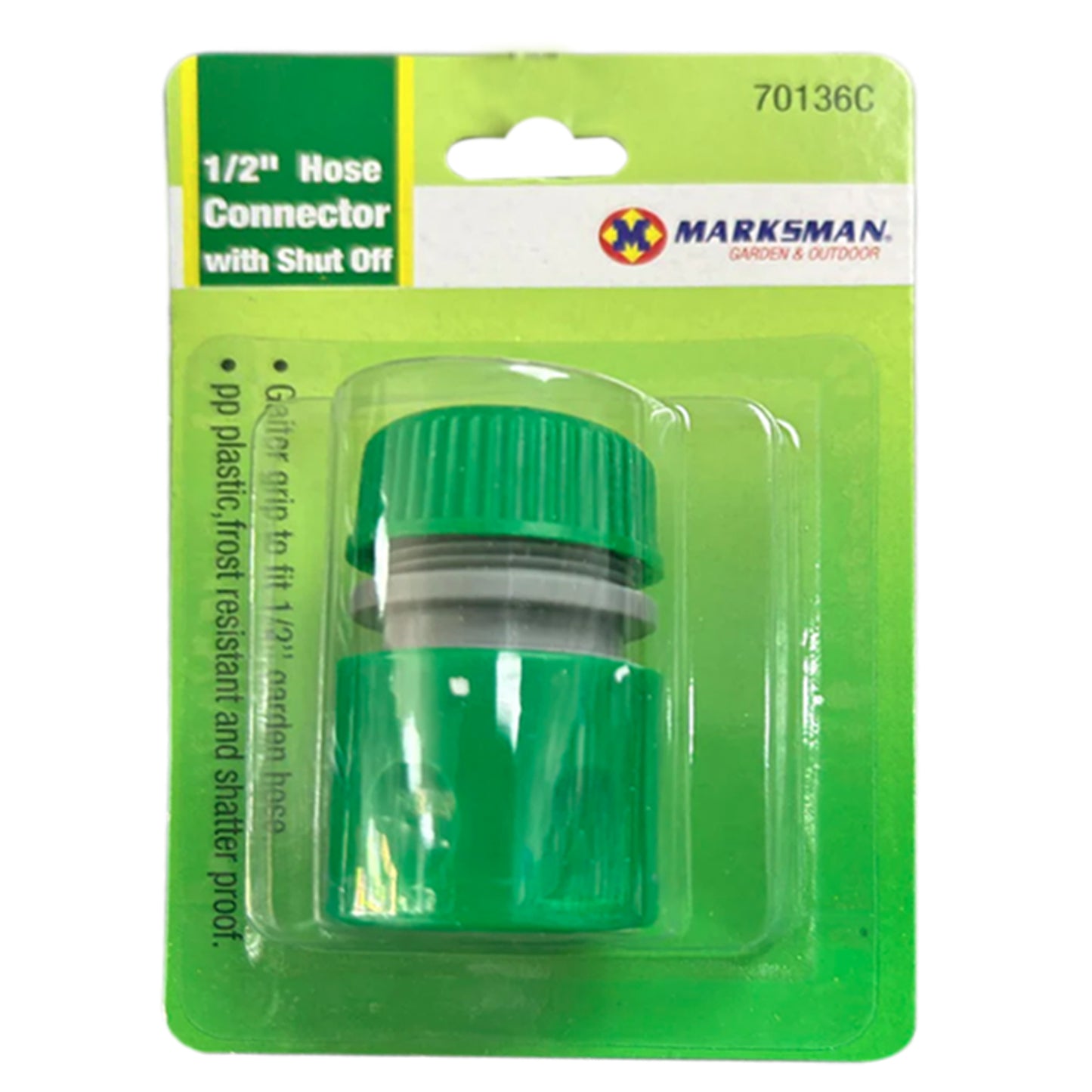 1/2" Hose Connector With Shut Off Garden & Outdoor