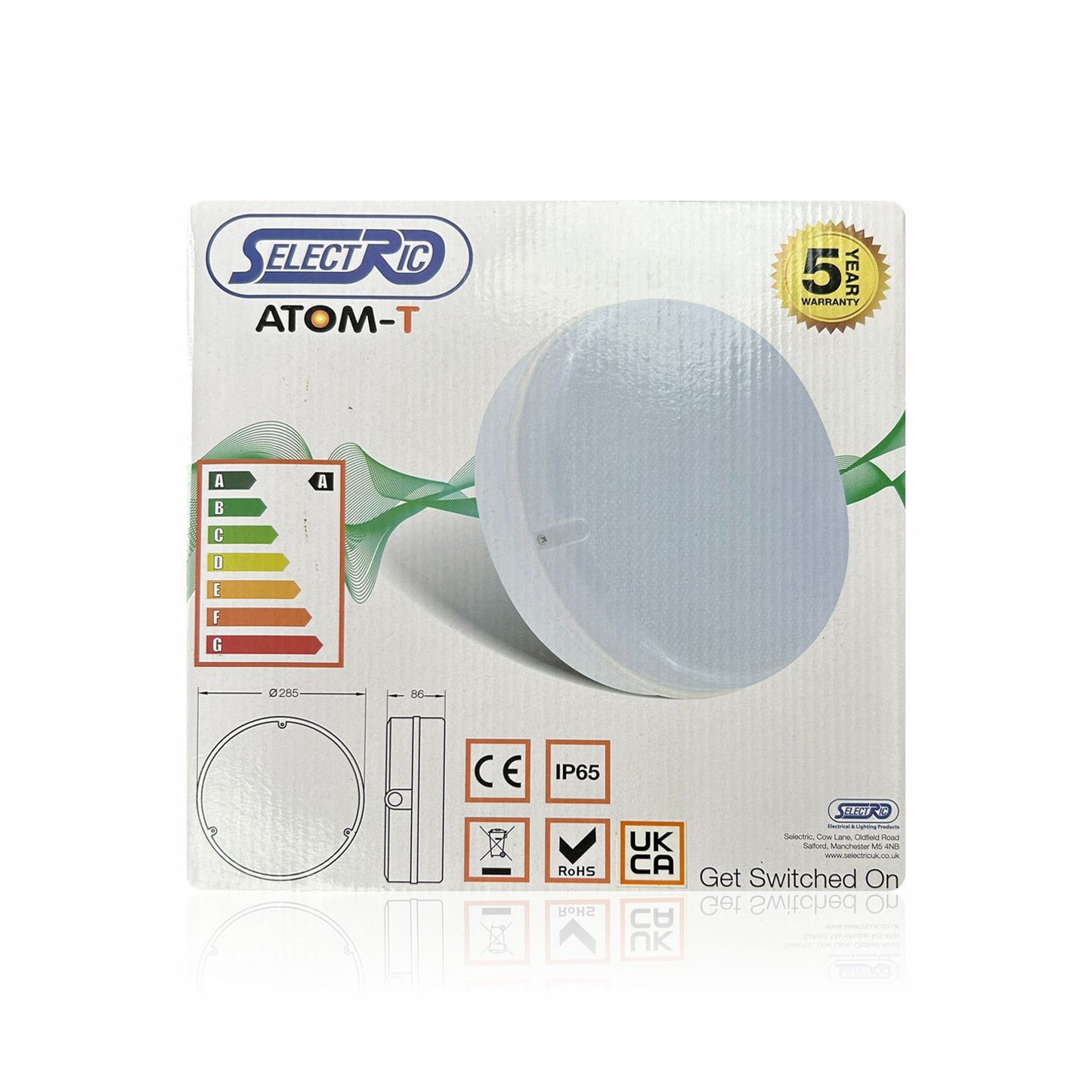 230V IP65 18W LED Bulkhead Natural White Sensor & Dimming