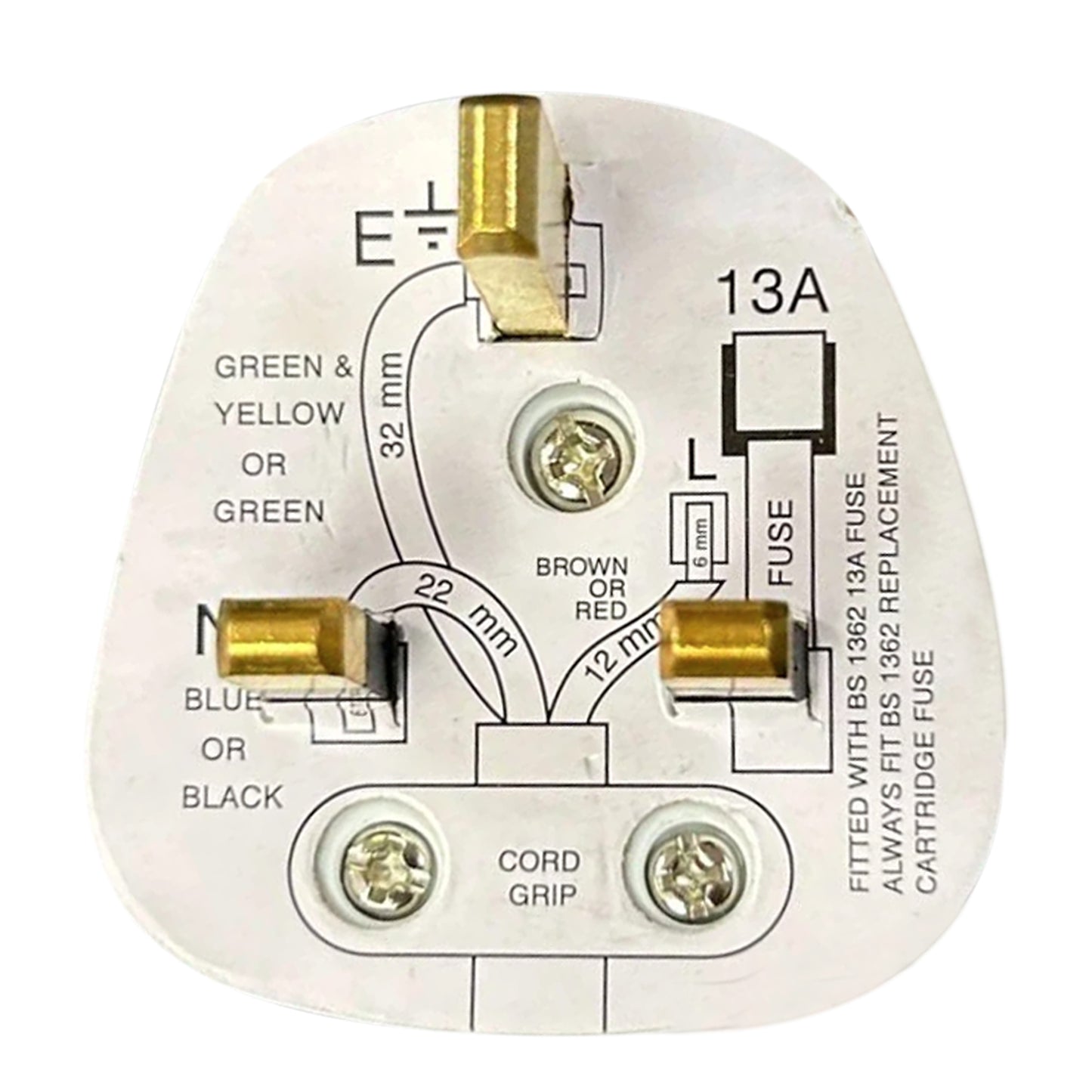 3 Pin Plug 13 Amp White
