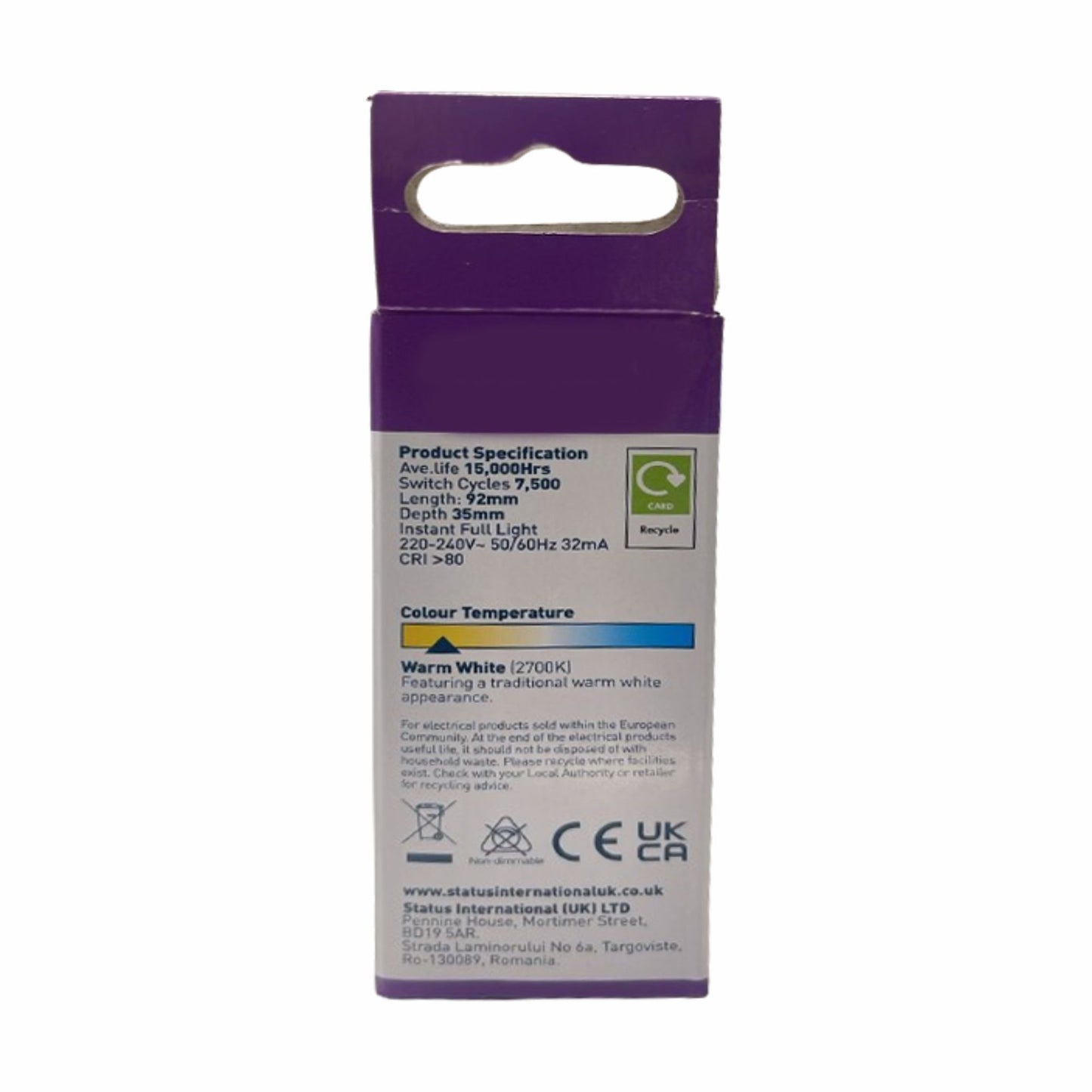 LED Candle Light Bulb E27 ES 4 Watt Filament Warm White