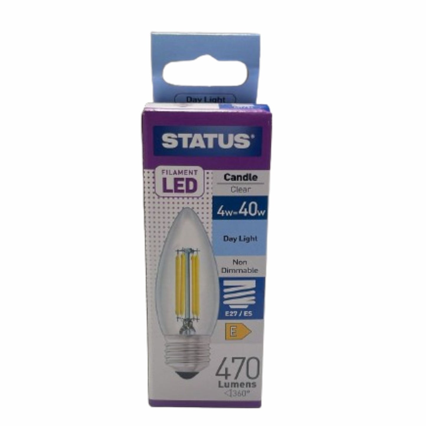 LED Candle Light Bulb E27 ES 4 Watt Filament Day Light