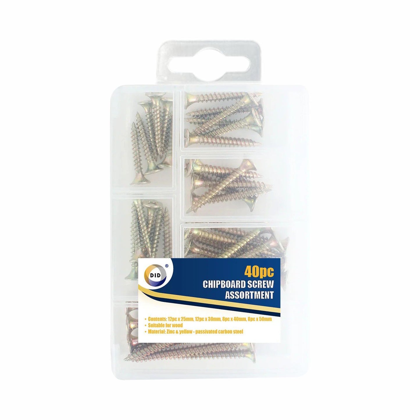 Chipboard Screw Assortment 40pc