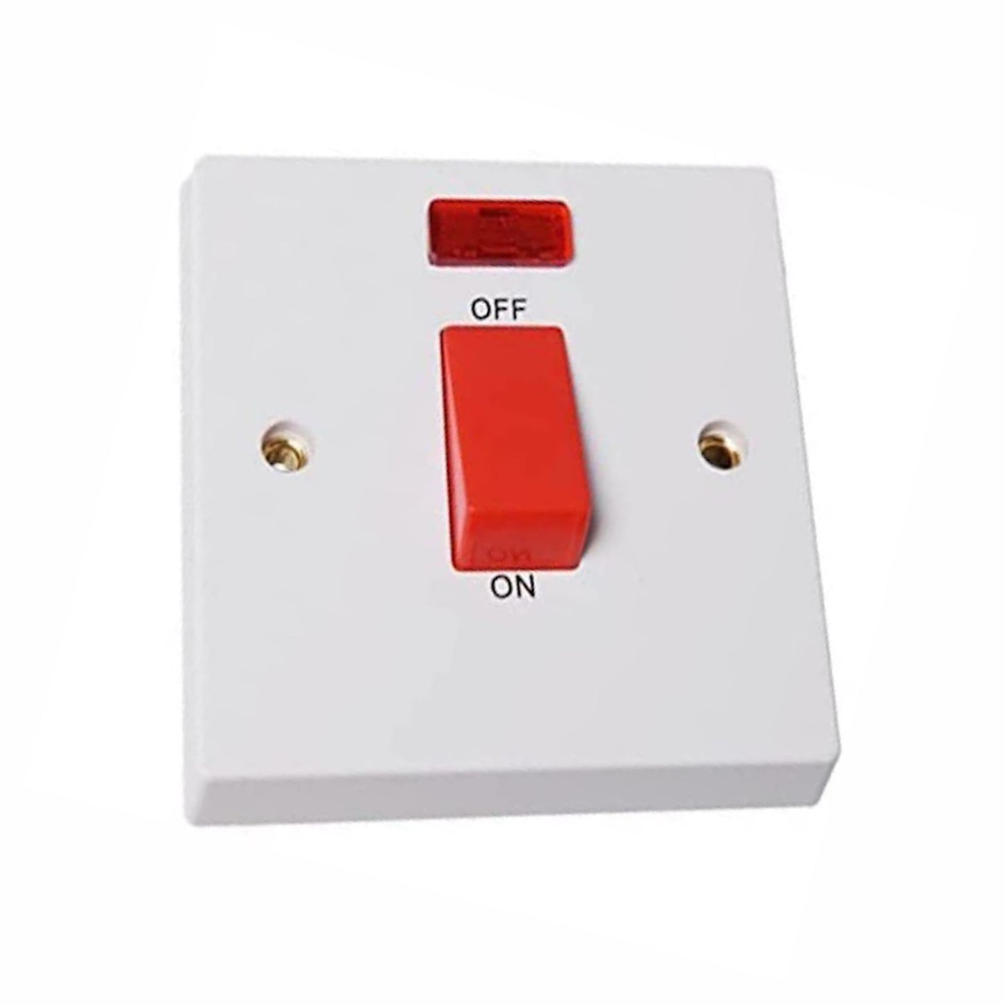 Double Pole Switch With Neon 1 Gang 45 Amp