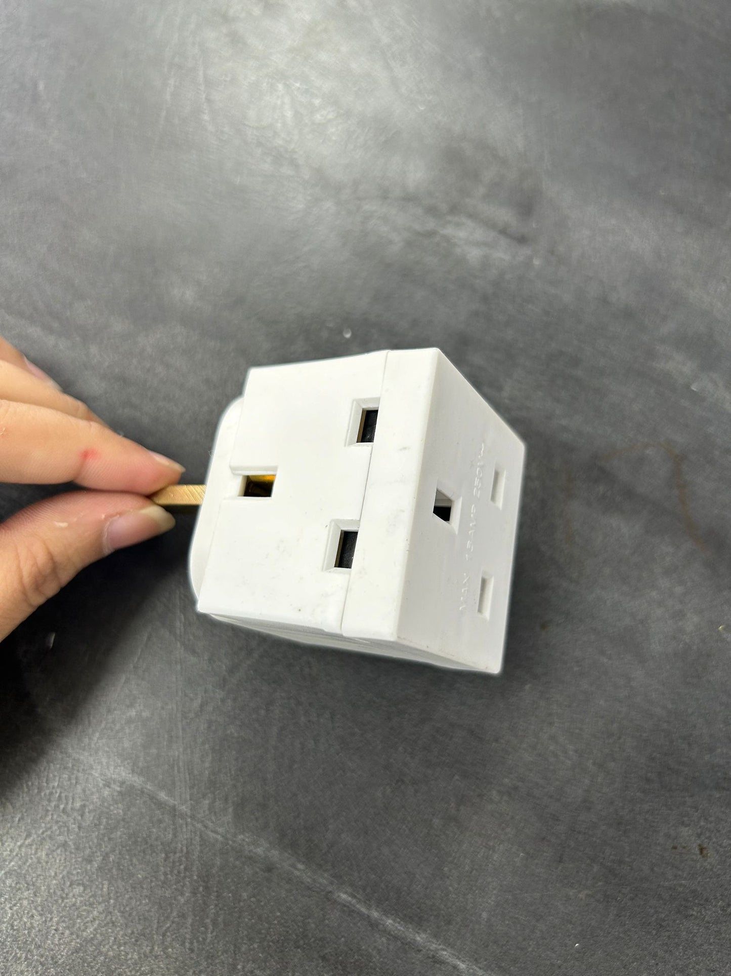 Non Fused Mains Adaptor 2 Way 13A White