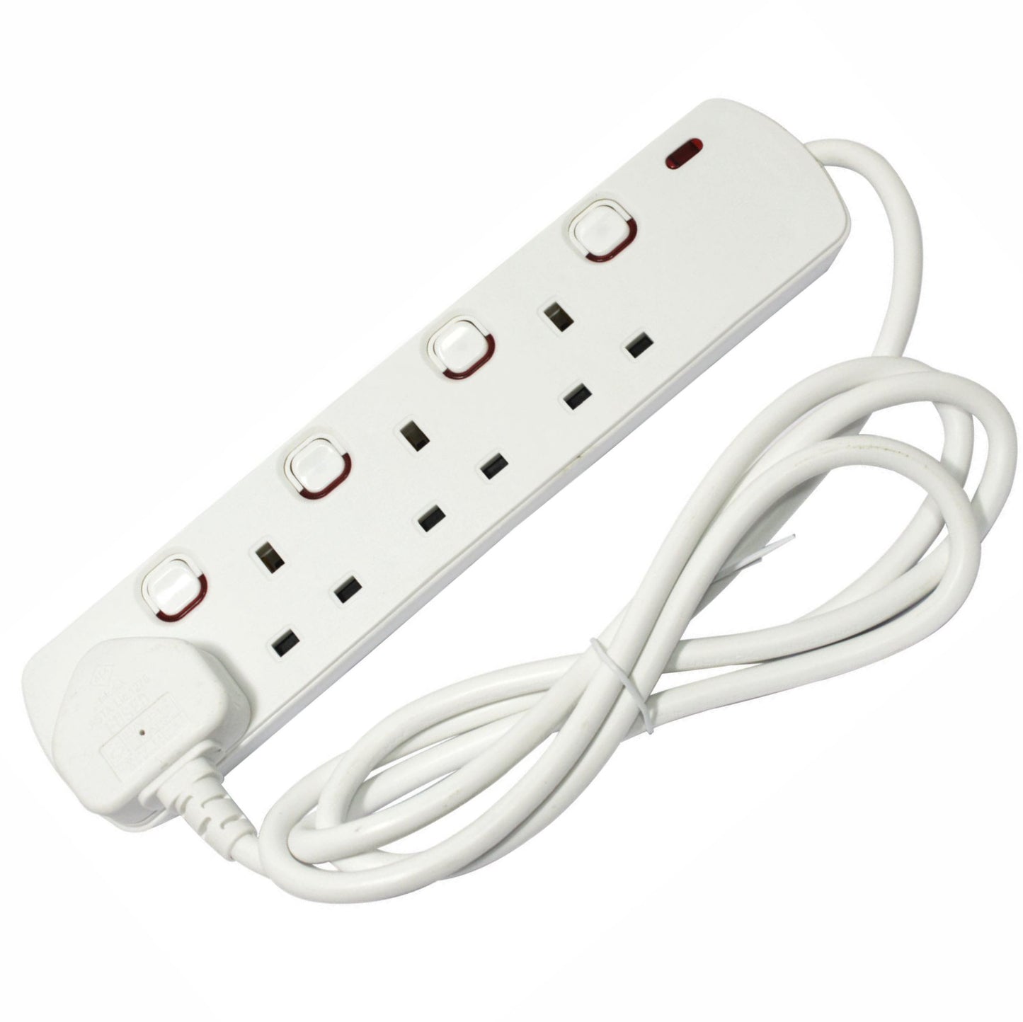 Switched Individually Extension 13A 4 Sockets With Neon Indicator