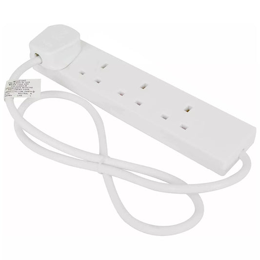 Extension Lead 4 Socket 2 Metre White