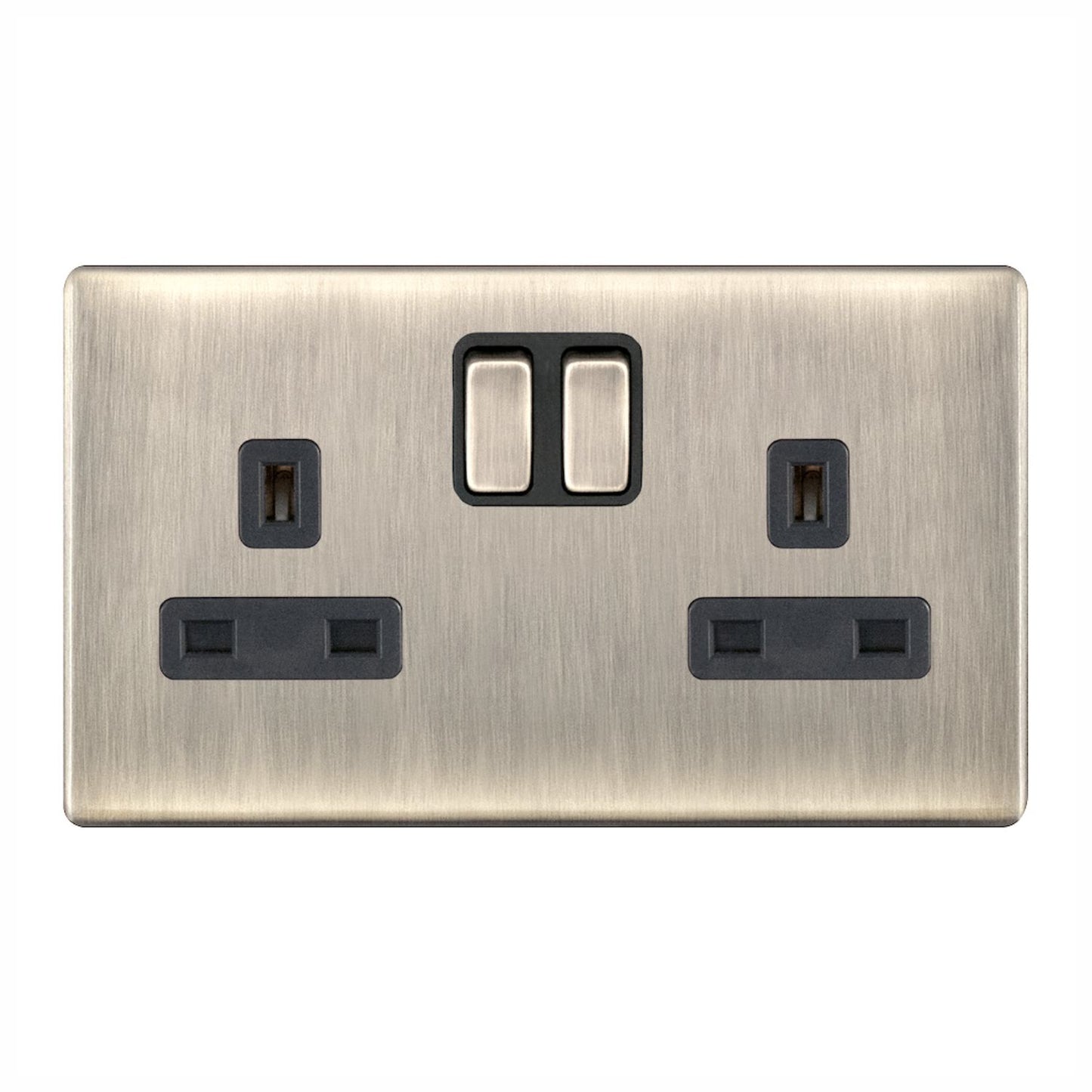 5M 13 Amp 2 Gang Socket Switched