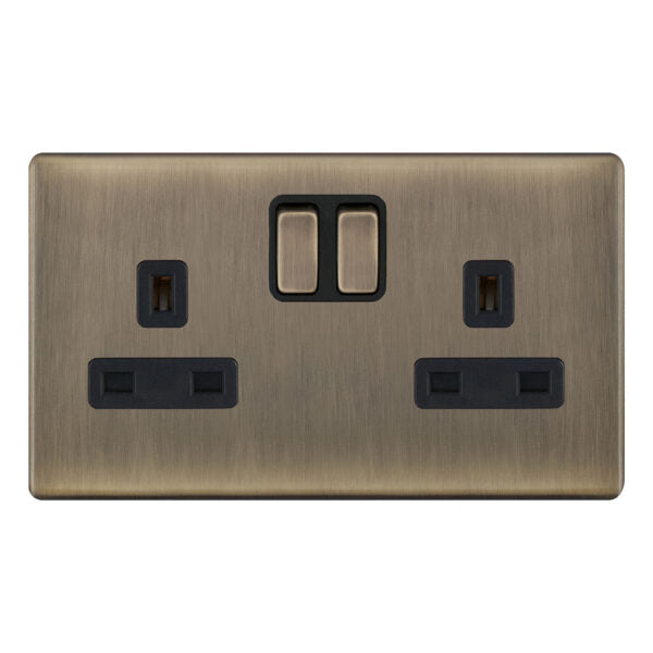 5M 2 Gang 13 Amp Socket Switched
