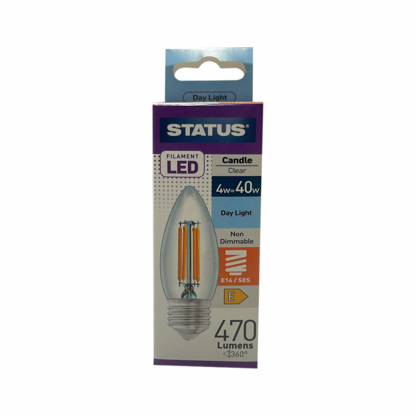 LED Candle Light Bulb E27 SES 4 Watt Filament Day Light