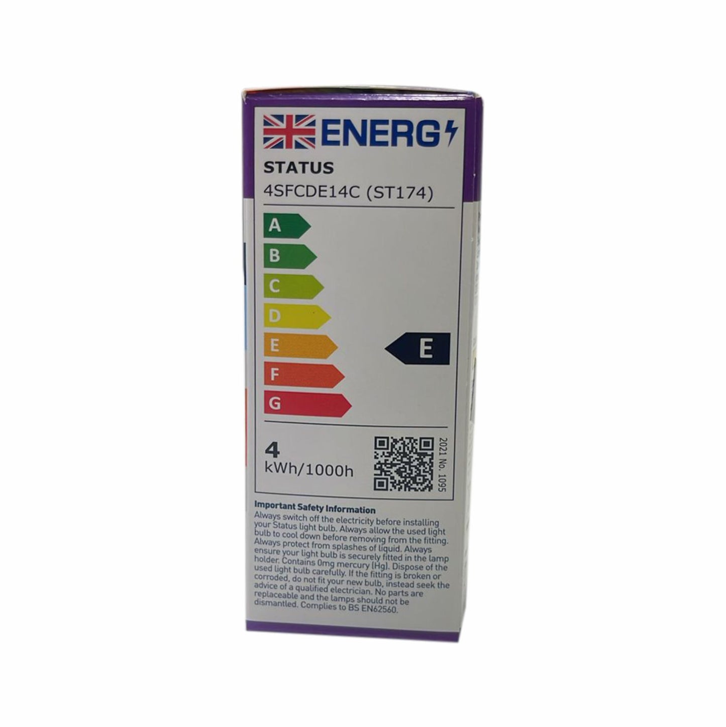 LED Candle Light Bulb E14 SES 4 Watt Filament Non Dimable Day Light