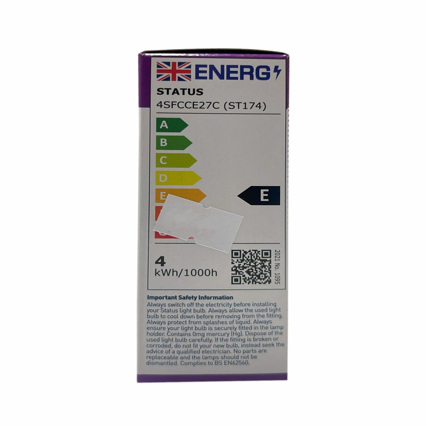 LED Candle Light Bulb E27 ES 4 Watt Filament Cool White