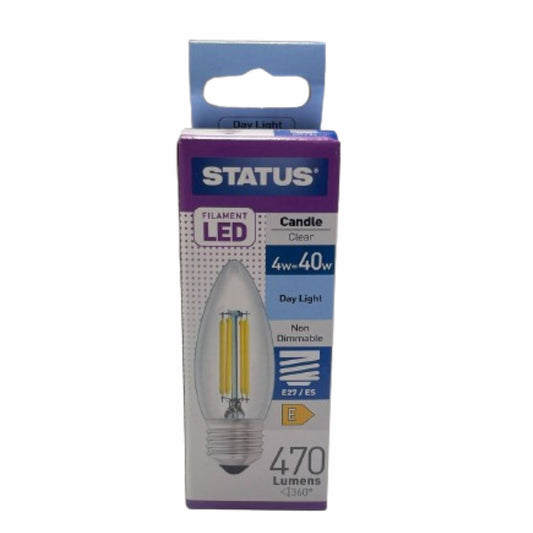 LED Candle Light Bulb E27 ES 4 Watt Filament Day Light