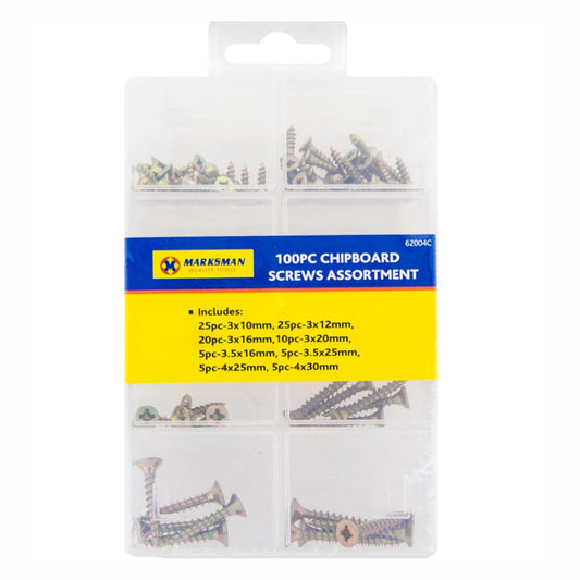 Chipboard Screws Assortment 100pc