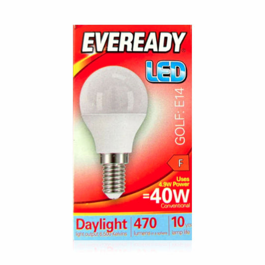 E14 LED Round Golf Ball Light Bulb 4.9 Watt Day Light