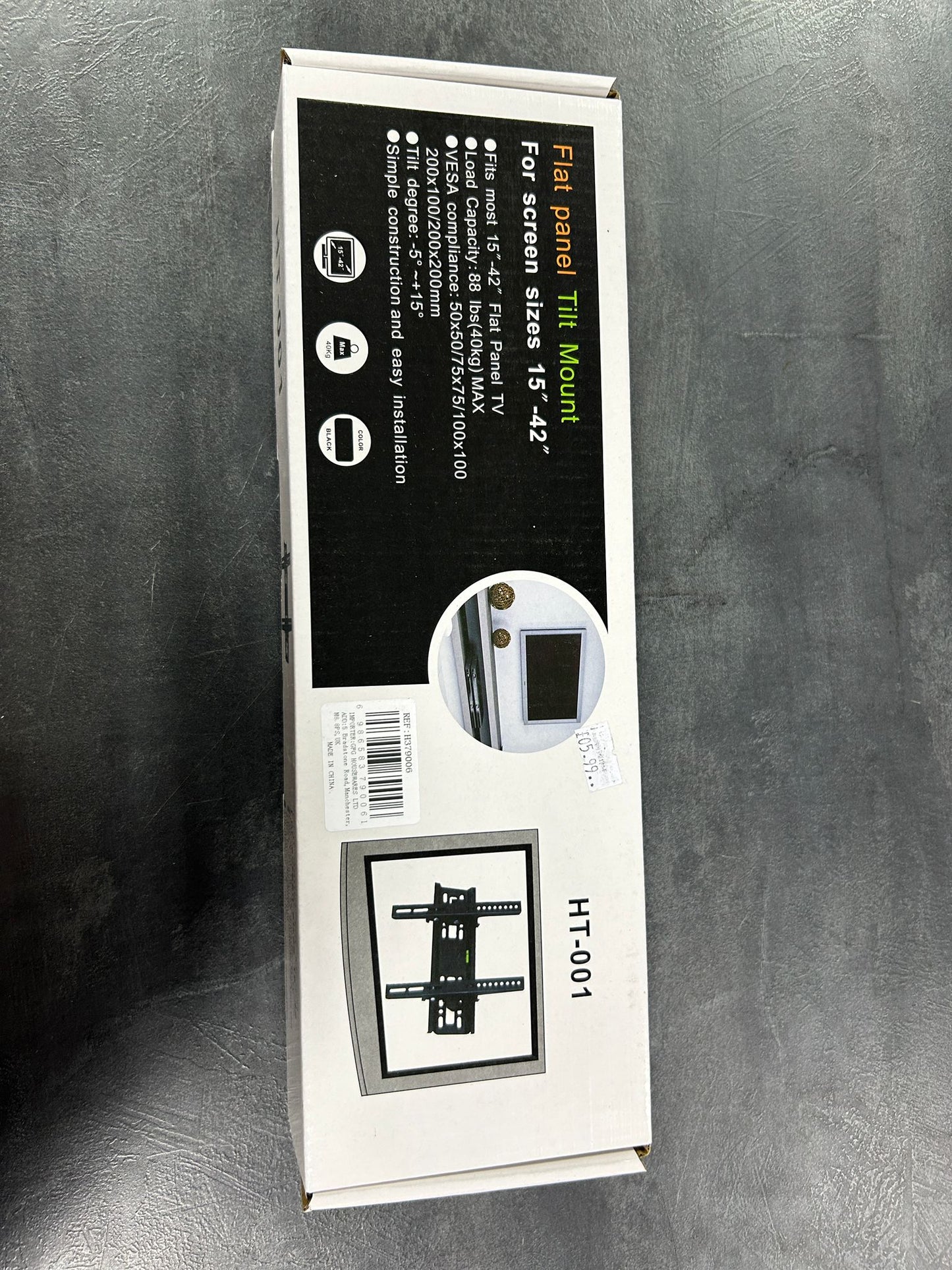 Flat Panel Tilt Mount For Screen Sizes 15"-42"