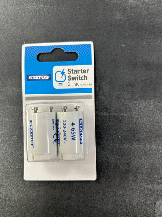 Fluorescent Tube Starter Switches 4-65W Pack of 2