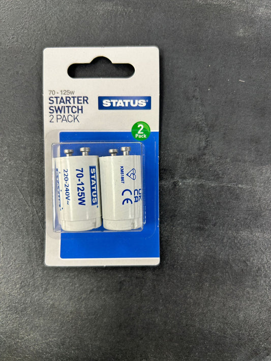 Fluorescent Tube Starter Switches 70-125W Pack of 2