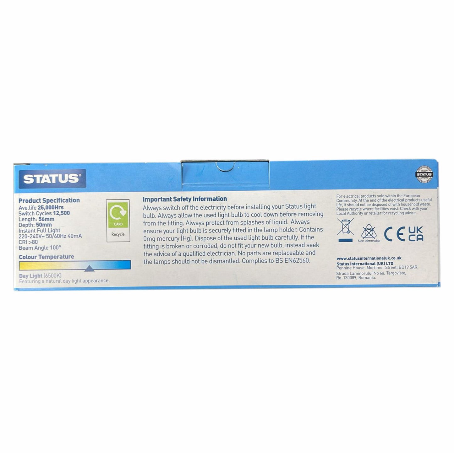 LED GU10 Pearl Non Dimmable Light Bulb 4 Watt Day Light