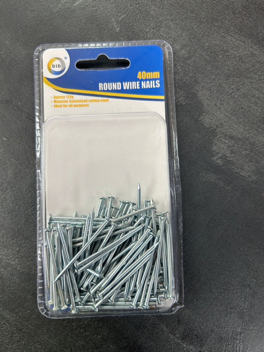 Galvanised Carbon Steel 40mm Round Wire Nails