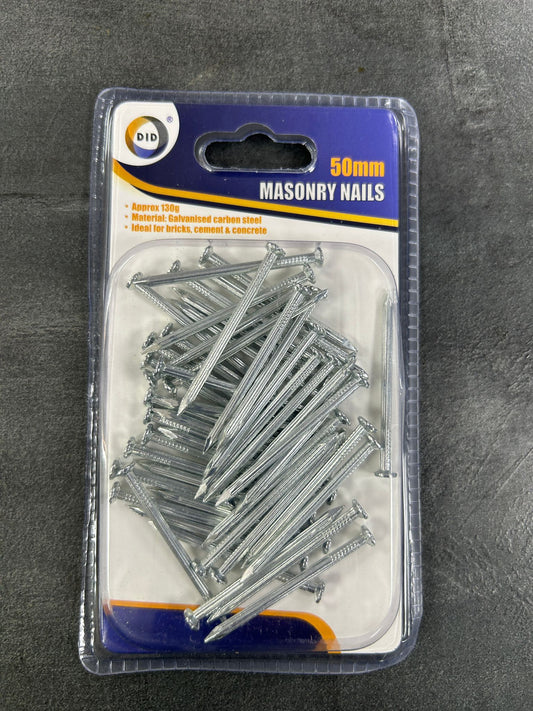 Galvanised Carbon Steel Masonry Nails 50mm