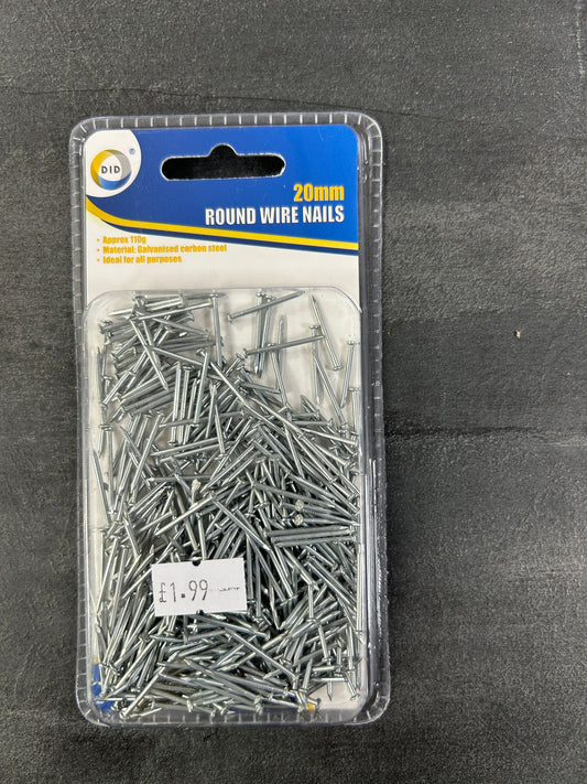 Galvanised Carbon Steel Round Wire Nails 20mm