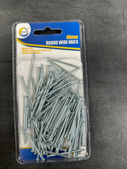 Galvanised Carbon Steel Round Wire Nails 40mm