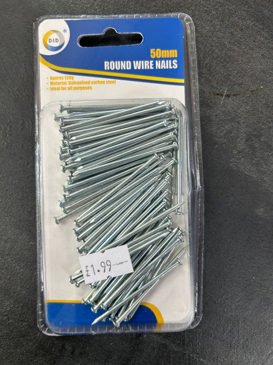 Galvanised Carbon Steel Round Wire Nails 50mm