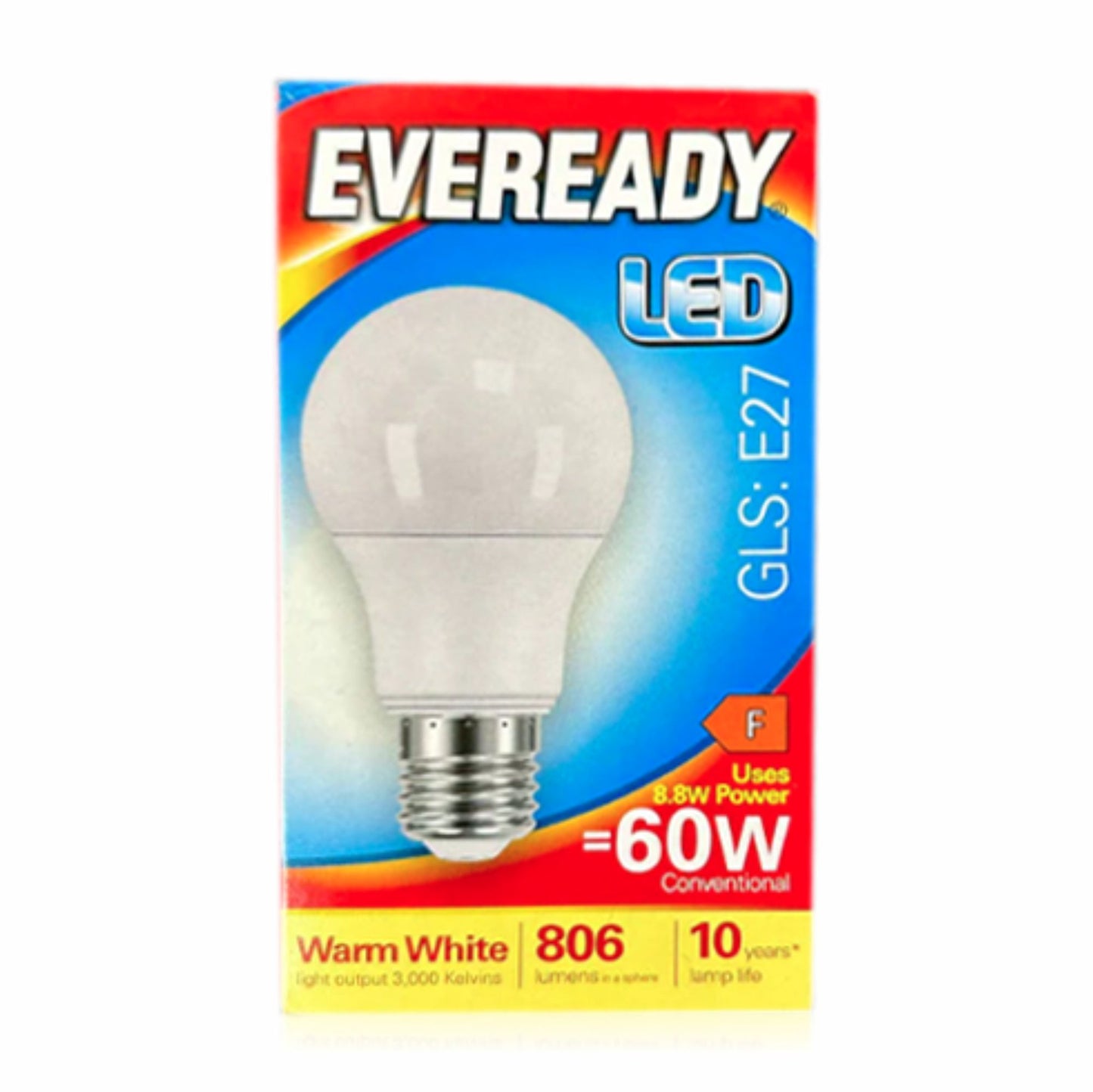 LED GLS Light Bulb E27 8.8 Watt Warm White