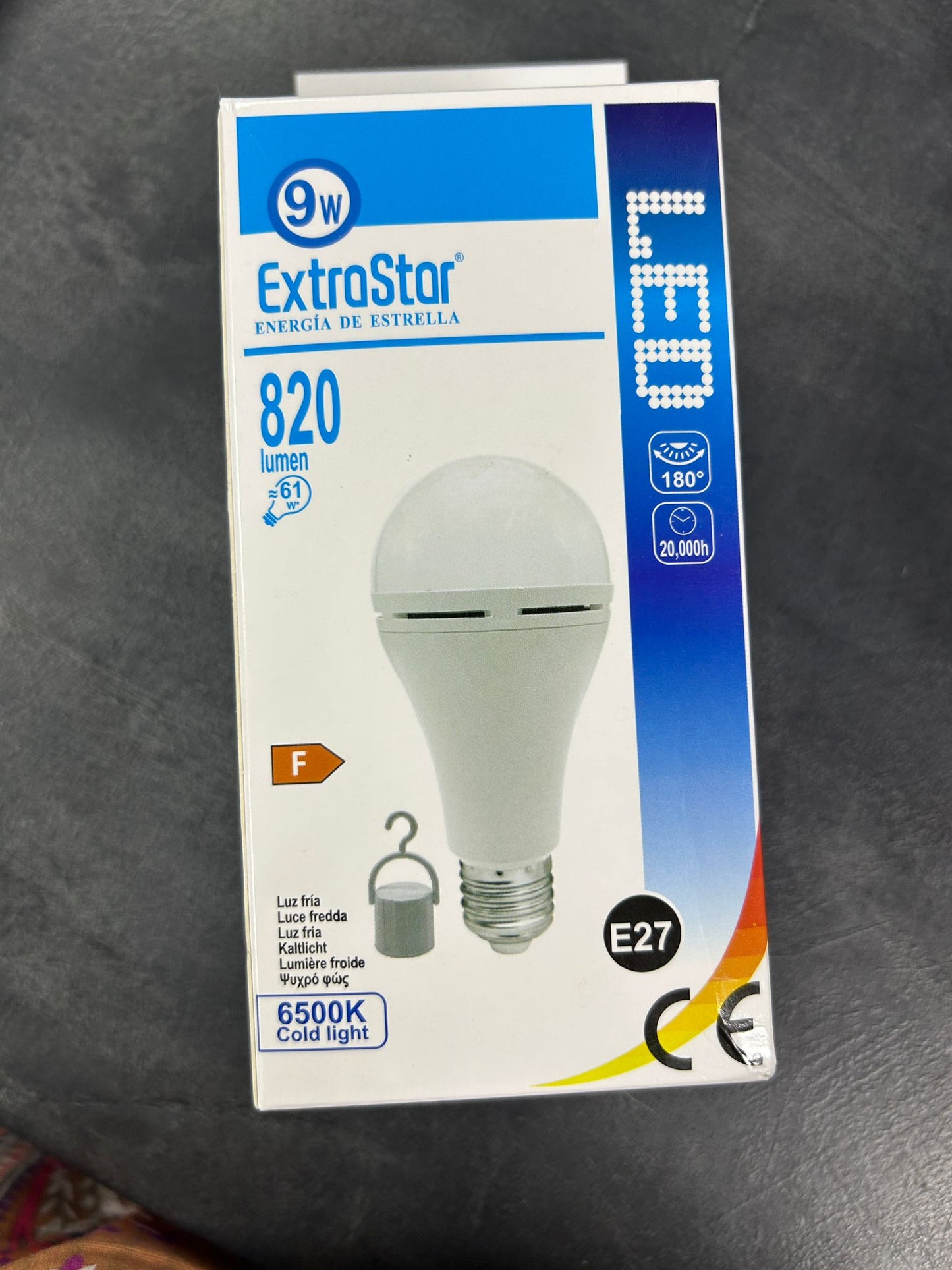 LED Light Bulb E27 9 Watt 820 Lumen 6500K Cold Light