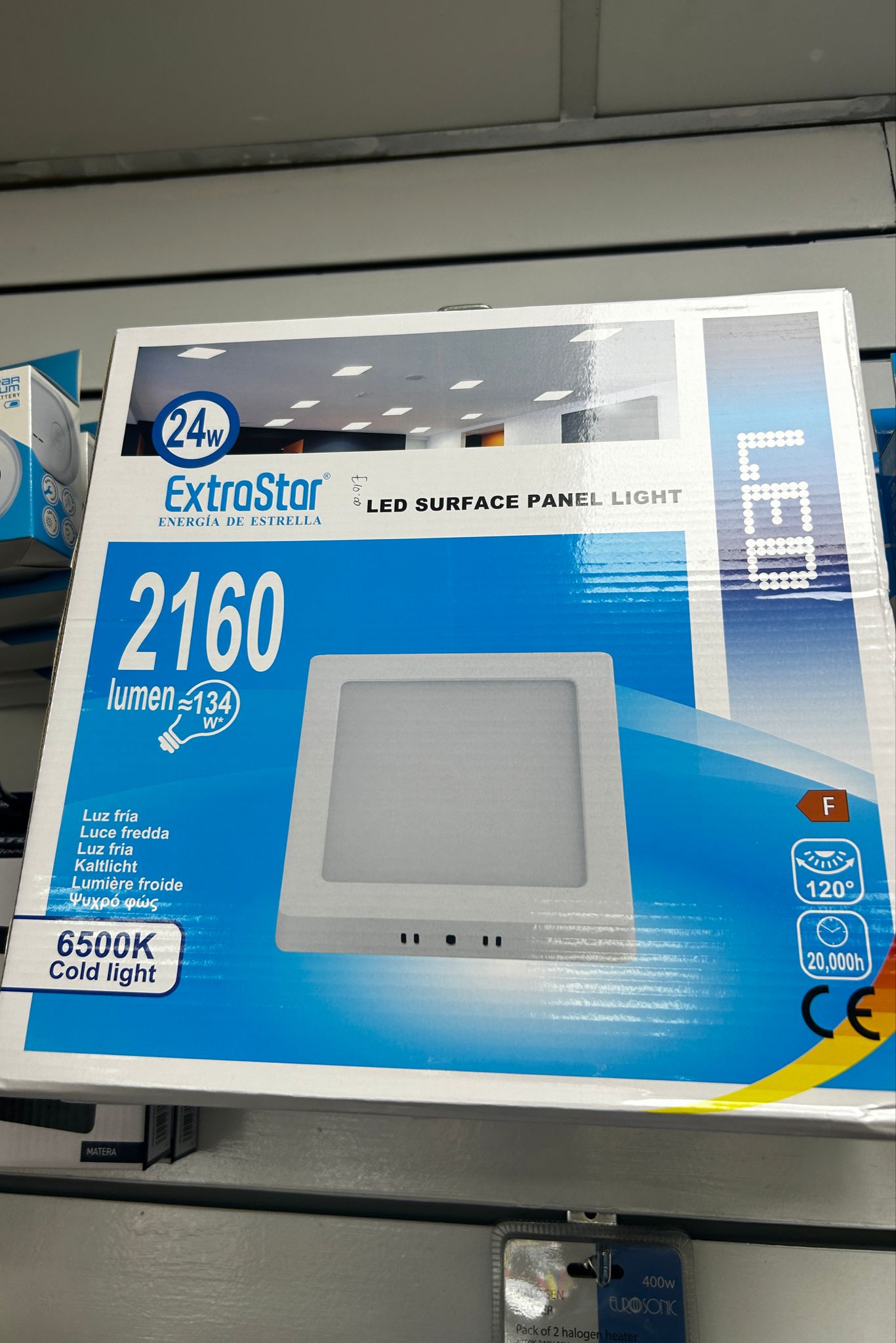 LED Surface Panel Light 24W 2160 Lumen 6500K Cold Light