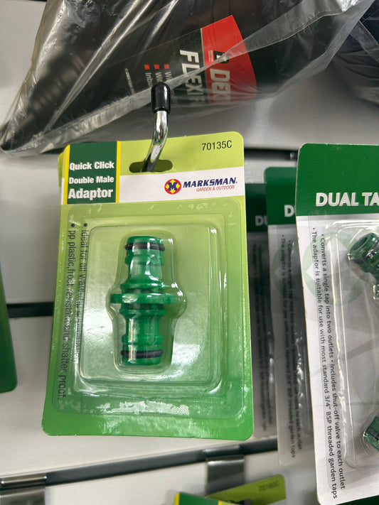 Quick Click Double Male Adaptor Garden & Outdoor