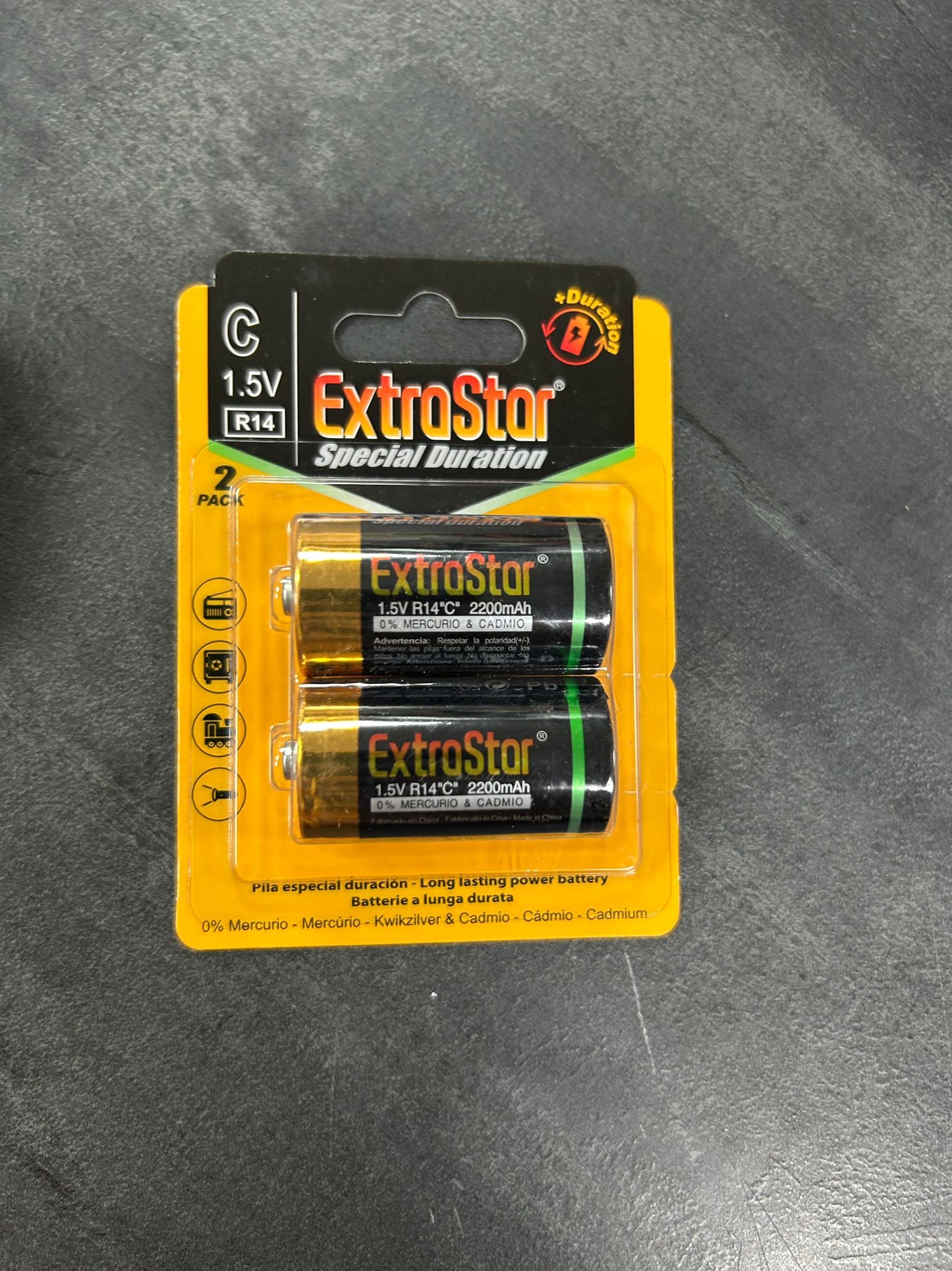 Special Duration Batteries 1.5V R14"C" 2200mAh