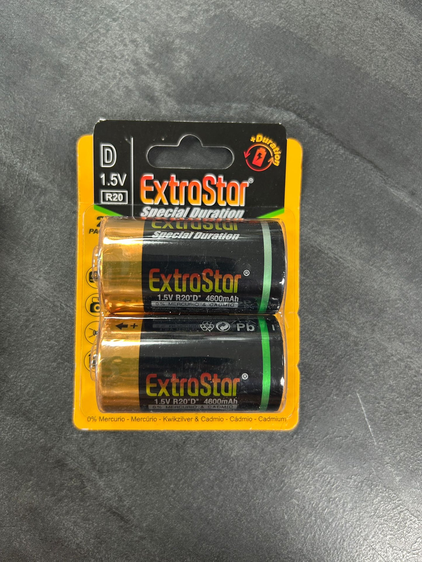 Special Duration Batteries 1.5V R20"D" 4600mAh
