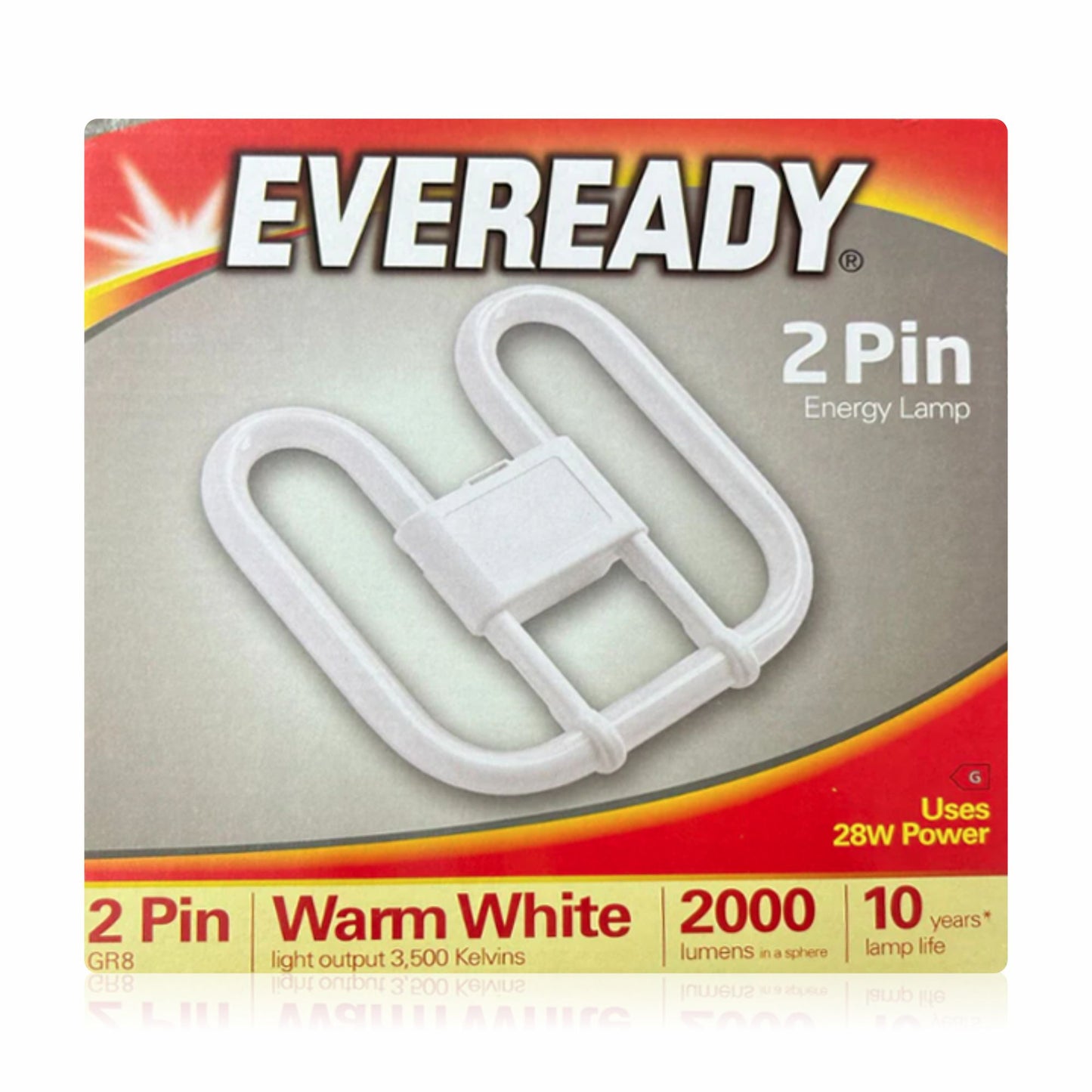 Tube Light Bulb 2 Pin 28 Watt Warm White